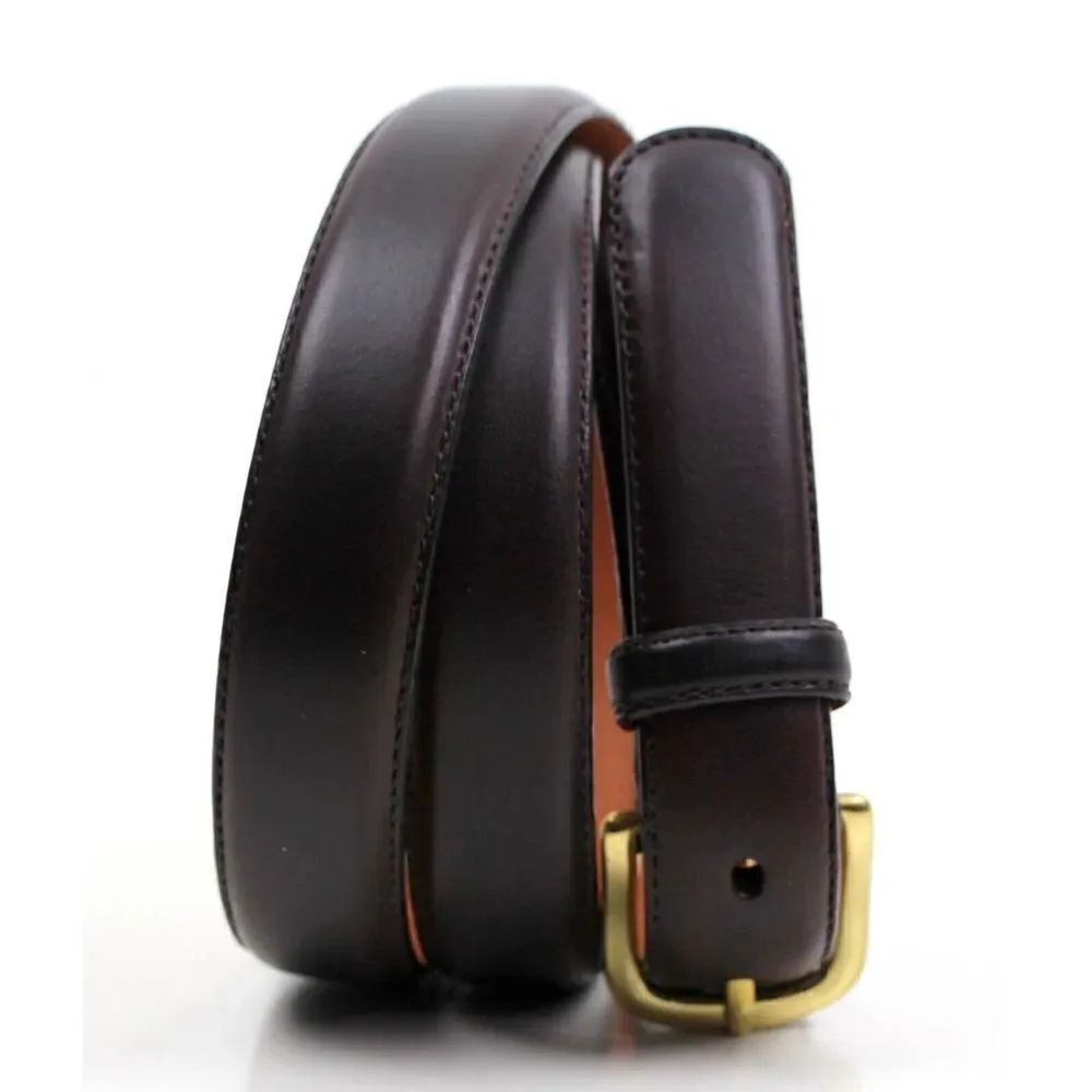 Lands' End BROWN GENUINE LEATHER 1"Wd CASUAL DRESS MEN'S BELT Sz 40/100 (62M